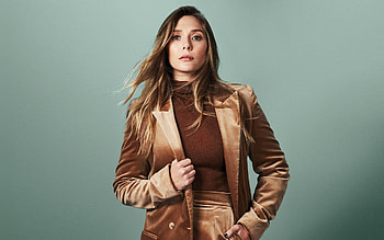 Golden, shining dress, hoot, Elizabeth Olsen HD wallpaper