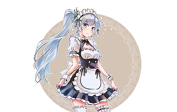 Maid, Weiss Schnee, anime girl HD wallpaper
