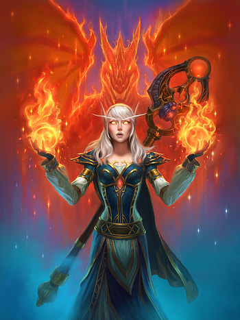 Dragon and girl warrior, Hearthstone: Kobolds and Catacombs HD phone wallpaper