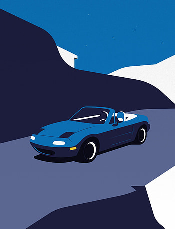 Artwork, Mazda MX-5 Miata HD phone wallpaper
