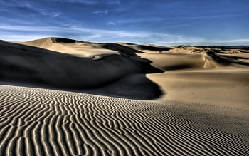 ripples in the dunes, desert, sky, dunes, ripples HD wallpaper
