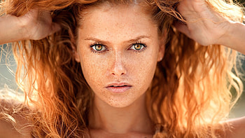 Redhead, girl, julia yaroshenko, freckles, face, woman HD wallpaper