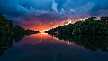 Landscape, Nature, Rivers, Sunset HD wallpaper