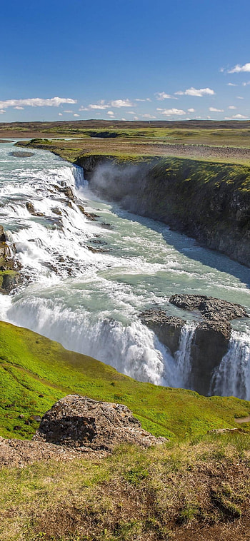 Gullfoss Waterfall, Iceland HD phone wallpaper