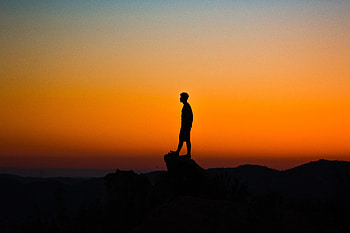Nature, Sky, Silhouette, Break, Precipice HD wallpaper