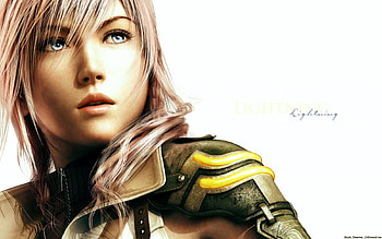 Lightning, blue eyes, video game, fantasy, light, pink hair HD wallpaper