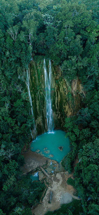 El Limon Waterfall, Dominican Republic HD phone wallpaper