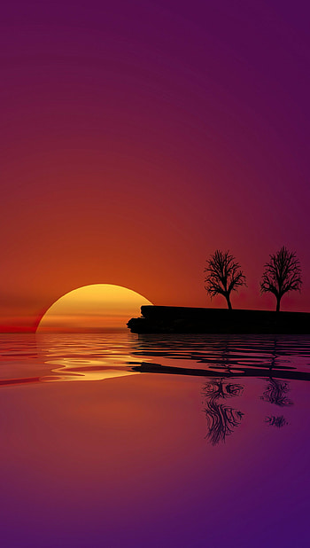 Sun's reflection, Submerged beauty, Serene waters, Pristine nature HD phone wallpaper