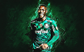 Patrick de Paula, Palmeiras, Brazilian footballer, portrait, green stone background, Serie A, Brazil, grunge art HD wallpaper