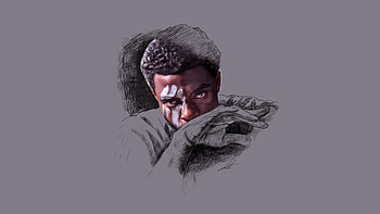 Black Panther, Chadwick Boseman, minimal, artwork HD wallpaper