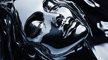 Silver Liquid Dreams: An Abstract, Abstract, woman, Liquid, silver HD wallpaper