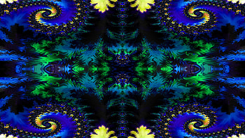 Trippy Psychedelic Fractal, trippy, psychedelic, aesthetic, blue, Abstract, fractal, abstract blue HD wallpaper