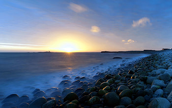 Landscape, Nature, Sunset, Sea HD wallpaper