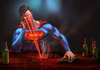 Superman, superman, superheroes, digital-art, behance HD wallpaper