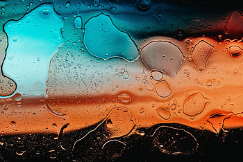 Abstract, Drops, Multicolored, Motley, Glass HD wallpaper