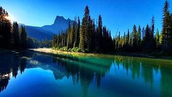 Mountain Lake, Lake, Reflection, Mountains, Trees HD wallpaper