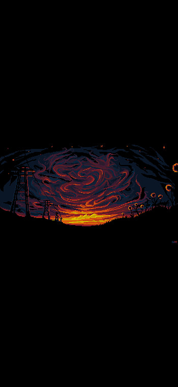 Pixel art, heat, horizon, pixel_art HD phone wallpaper