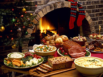 Christmas, Food, Christmas Ornaments, Meal, Cookie, Fireplace HD wallpaper