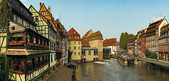 Strasbourg, France, river, houses, french, city HD wallpaper
