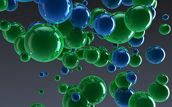 Art, Balloons, Drops, Reflection, 3D, Balls, Taw, Gray Background, Grey Background HD wallpaper