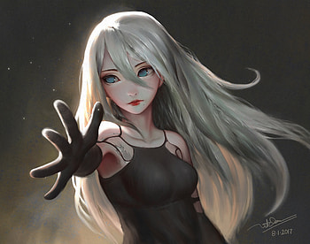 Nier Automata Fan Arts, nier-automata, 2018-games, games, artist, artwork, digital-art, deviantart HD wallpaper