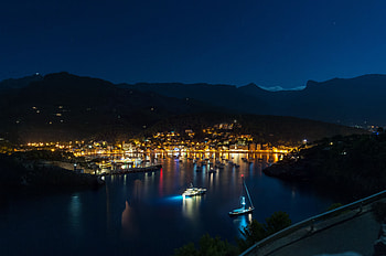 Cities, Night, Shore, Bank, Spain, Majorca HD wallpaper