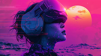 Aesthetic Virtual Reality Woman, aesthetic, woman, virtual reality, Sci Fi, Digital Art HD wallpaper