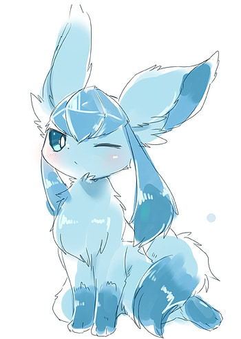 Cute Glaceon , Zoey Tremblay's creations, Eye-catching visuals, Whimsical art HD phone wallpaper