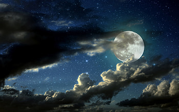 .wiki-Night-sky-moon-stars-clouds-- HD wallpaper