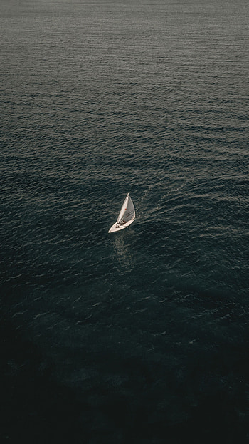 Nature, Water, Sea, View From Above, Boat, Sail HD phone wallpaper