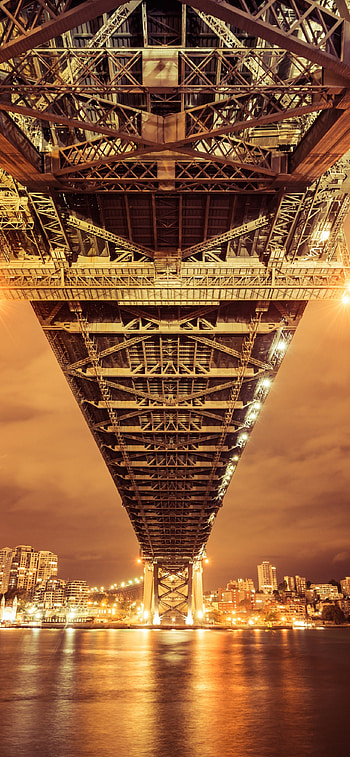 Sydney Harbor Bridge, Australia cityscape, River reflection HD phone wallpaper