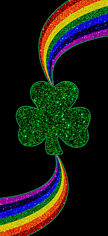 Glitter shamrock HD phone wallpaper