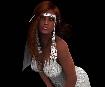 Girl in White, girl, abstract, fantasy HD wallpaper