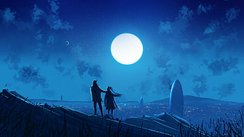 Seeking Blue Couple , couple, love, artist, artwork, digital-art, artstation HD wallpaper