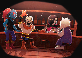 Undertale Ultra — Toriel, Papyrus, Undyne & Mettaton EX, Toriel (Undertale), Mettaton EX (Undertale), Papyrus (Undertale), Undyne (Undertale), video game, Undertale HD wallpaper