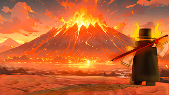 ROBLOX - VOLCANO Warrior !, Roblox, volcano, warrior, red, Clean HD wallpaper