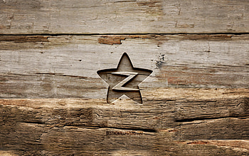 Qzone wooden logo, , wooden backgrounds, social networks, Qzone logo, creative, wood carving, Qzone HD wallpaper