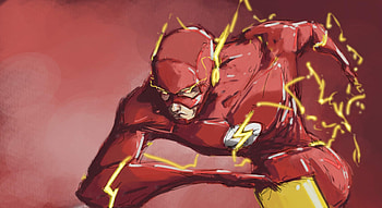 Artwork, superhero, Flash, the fastest man HD wallpaper
