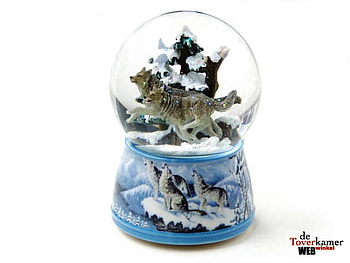 The magic store, magic, art, snow, nature, wolfs HD wallpaper