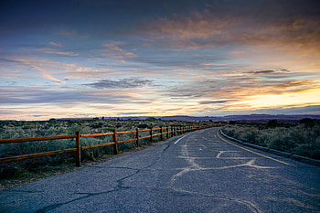 Sunset Open Road Colorful Sky, road, colorful, sky, sunset HD wallpaper