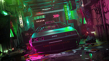 Cyber DeLorean , delorean, scifi, cyberpunk, cars, artist, artwork, digital-art, artstation HD wallpaper