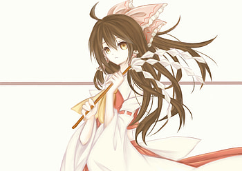 Smiple art, cute, Reimu Hakurei HD wallpaper