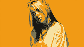 Billie Eilish Yellow Vibes - Music Celebrity Art, music, Celebrity, Billie Eilish, yellow HD wallpaper