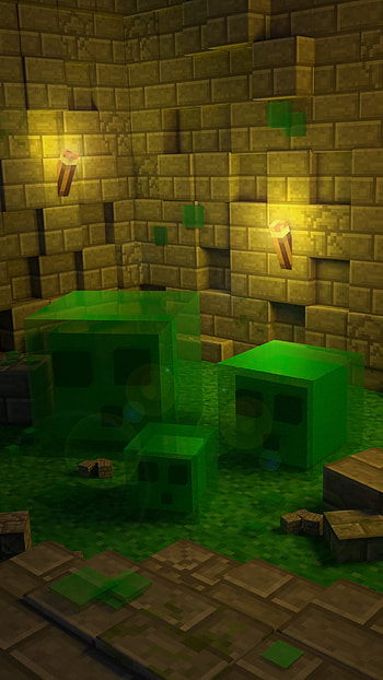 Minecraft Slime, video game, Minecraft HD phone wallpaper