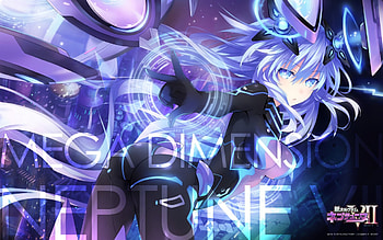 Purple Heart, black, purple hair, glow, long hair, bodysuit, abstract, cg, magical, messages, , female, sexy, words, magic, text, hot, girl, purple, anime girl, anime, light HD wallpaper