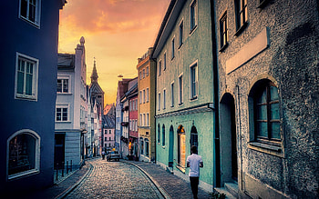 Town in Germany, street, houses, Germany, old town HD wallpaper