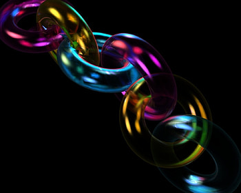 chainlink, colorful, 3d, chains, bright HD wallpaper