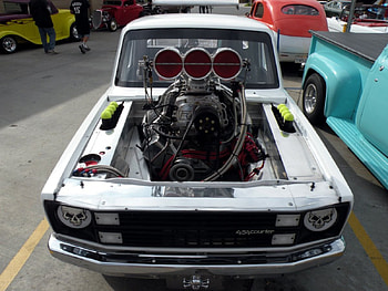 Blown Ford Courier Pickup, ford, hot rod, blown, truck HD wallpaper