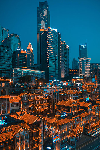 Cities, City, Skyscraper, Building, Night City HD phone wallpaper