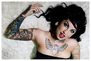 Tattooed_Girl, girl, beautiful, tattooed HD wallpaper